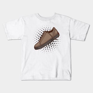 Light Brown Skate Sneaker Kids T-Shirt